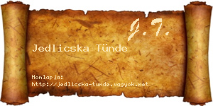 Jedlicska Tünde névjegykártya
