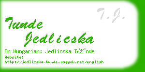 tunde jedlicska business card